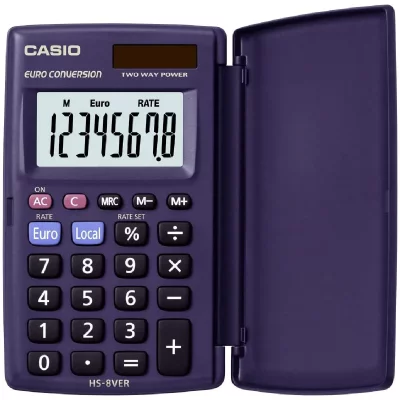 CASIO  hs 8 ver calculatrice euro DFX-431361