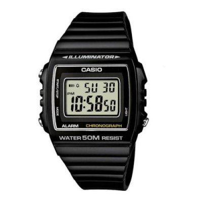 CASIO  Mod. W-215H-1A BLACK Illuminator, Chrono, Alarm, Led light, wr50 **ORIGINAL BOX**