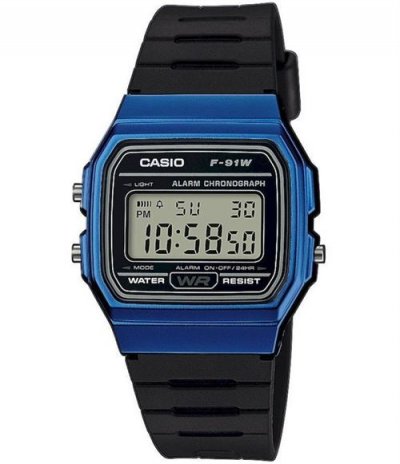CASIO  Montre Homme F-91WM-2AEF Chronographe, Montre numerique
