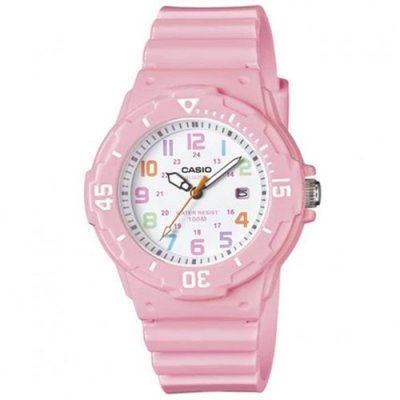 CASIO  Pink Resin Strap LRW-200H-4B2VDF LRW200H-4B2VDF Montre Femme