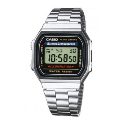 CASIO  Vintage A168WA-1WDF - Montre-Bracelet Num&eacute;rique, Argent