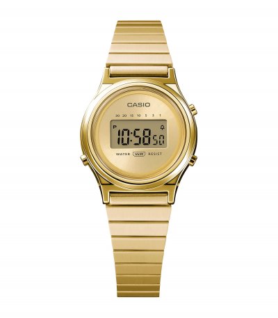 CASIO  VINTAGE Women's Digital Watch LA700WEG-9AEF Golden Steel
