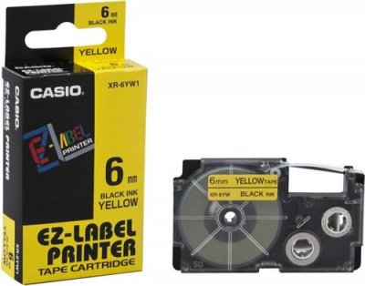 CASIO  XR-6YW1 Etiqueteuse Noir sur Jaune