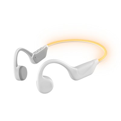 TNB Casque &agrave; conduction osseuse energy light avec bandeau led - blanc