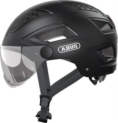 ABUS Casque  hyban 2 0 ace velvet noir avec visiere transparente