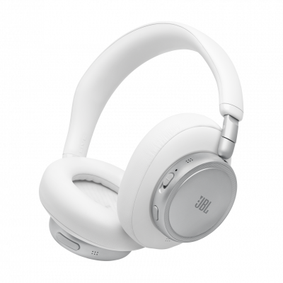 JBL Casque arceau circum-aural avec et sans fil Bluetooth  Live 780NC avec r&eacute;duction de bruit Blanc