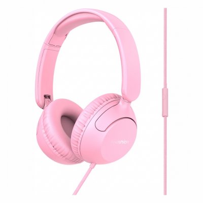 IMOSHION Casque audio enfant filaire AUX limiteur de d&eacute;cibels micro int&eacute;gr&eacute; Rose