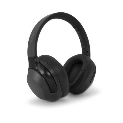 MOOOV Casque audio sans fil ANC &agrave; r&eacute;duction de bruit active - 100% Plastique recycl&eacute; noir