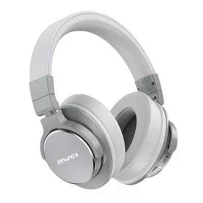 YONIS Casque Audio Sans Fil ANC Pliable Bluetooth 5.0 Autonomie 14h Chargement Rapide Gris 