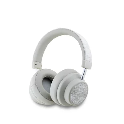 DKNY Casque audio sans fil bluetooth 5.3 motif &agrave; carreaux en cuir  gris DKBHM2PCSHLP 