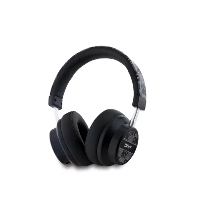 DKNY Casque audio sans fil bluetooth 5.3 motif &agrave; carreaux en cuir  noir DKBHM2PCSHLK 