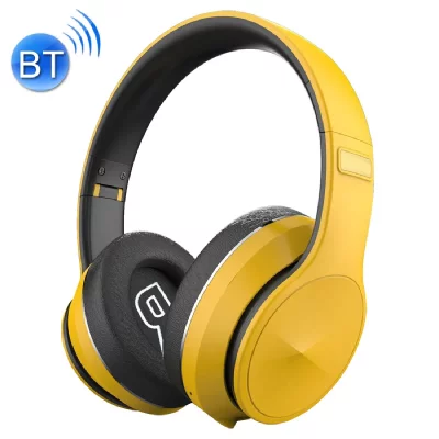YONIS Casque Audio Sans Fil Bluetooth V5.0 Batterie Longue Dur&eacute;e FM Micro SD Jaune YON