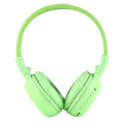 YONIS Casque Audio Sans Fil St&eacute;r&eacute;o &Eacute;cran LCD Lecteur Voyant Lumineux Radio Fm Vert -  