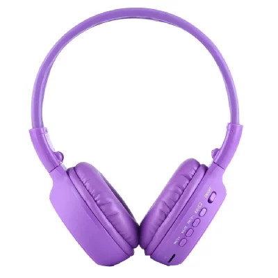 YONIS Casque Audio Sans Fil St&eacute;r&eacute;o &Eacute;cran LCD Lecteur Voyant Lumineux Radio Fm Violet -  