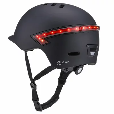 YOUIN Casque avec LED Avant Arri&egrave;re commande Bluetooth L noir