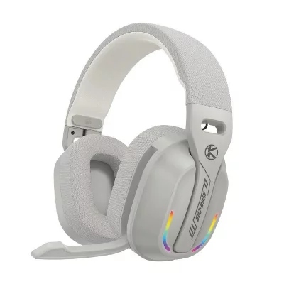 YONIS Casque Bluetooth 5.4 Sans Fil Pour Gaming Avec Lumi&egrave;res RGB Et Longue Autonomie Gris 