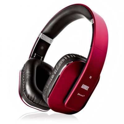 AUGUST Casque Bluetooth -  - EP650 - Micro - Batterie 15h - Pliable - Rouge