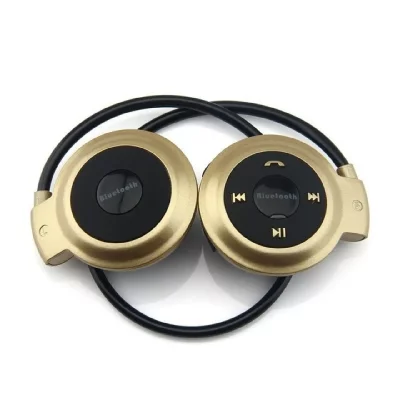 YONIS Casque Bluetooth Ecouteurs Sans Fil Fm Autonomie 10 Heures Batterie Lithium Or + SD 16Go