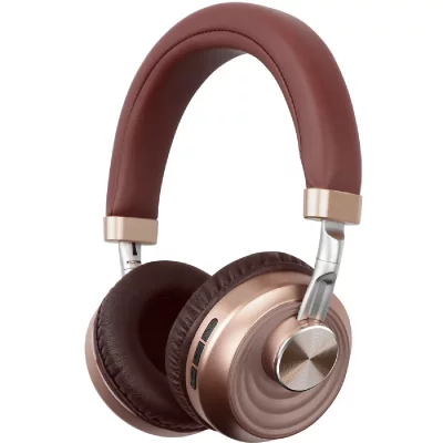 YONIS Casque Bluetooth Sans Fil Pliable Pour Jeux Et Musique, Confort Ultra-L&eacute;ger, Id&eacute;al Cadeau Or 