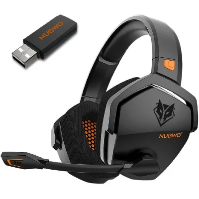 CHRONUS Casque de jeu sans fil nubwo g06 pour ps5, ps4, pc, casque de jeu (noir) 