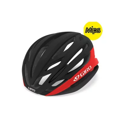 GIRO Casque de route  Syntax (MIPS) - Black-Red 20} - S}, Black-Red 20}