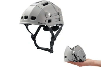 OVERADE Casque de v&eacute;lo pliable  Zoom Taille S/M Gris