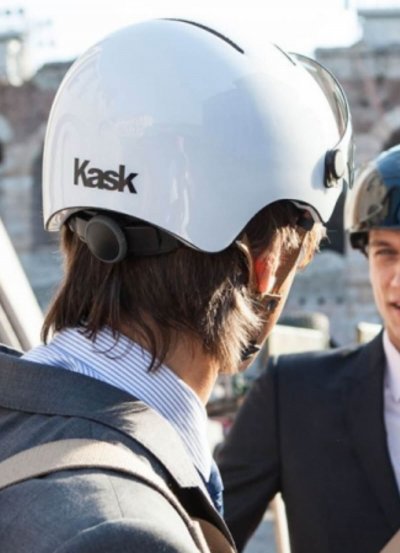 KASK Casque de v&eacute;lo urbain avec visi&egrave;re  4 a&eacute;rations Taille L Avorio