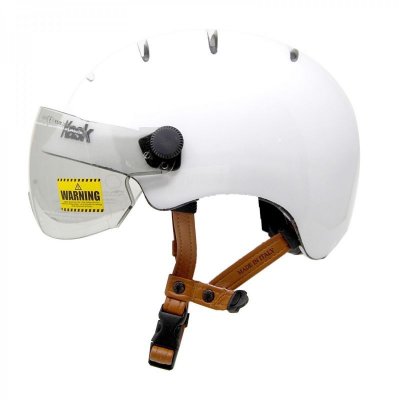 KASK Casque de v&eacute;lo urbain avec visi&egrave;re  4 a&eacute;rations Taille M Avorio
