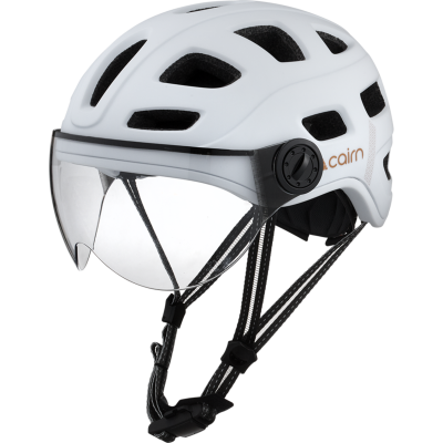 CAIRN Casque de v&eacute;lo urbain  QUARTZ VISOR (MAT METTALIC WHITE)