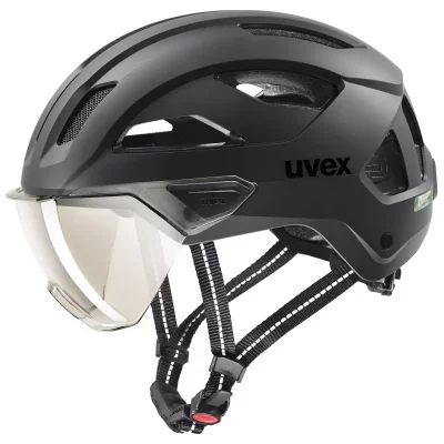 UVEX Casque de v&eacute;lo urbain  STRIDE VISOR (BLACK MATT)