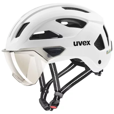 UVEX Casque de v&eacute;lo urbain  STRIDE VISOR (WHITE MATT)
