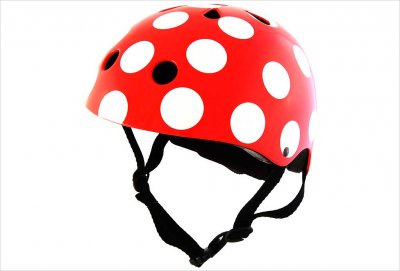 KIDDIMOTO Casque enfant  Red And Dotty- S (48-53 cm)