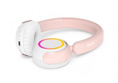 PHILIPS Casque Enfant  TAK4200 Sans Fil LED Volume Limit&eacute; Rose