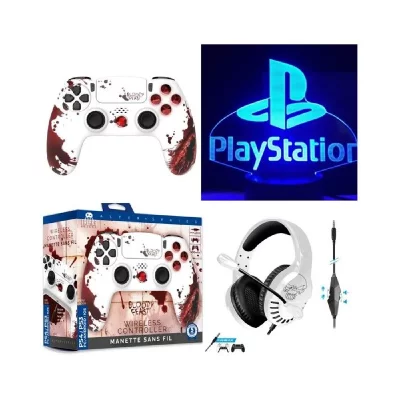 SPIRIT OF GAMER Casque Gamer Pro-H3 PlayStation PS4-PS5 Edition + Manette PS4 Playstation Zombie Bluetooth