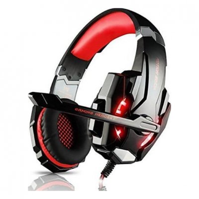 MONDPALAST Casque Gamer PS4 Gaming Audio St&eacute;r&eacute;o Basse Rouge