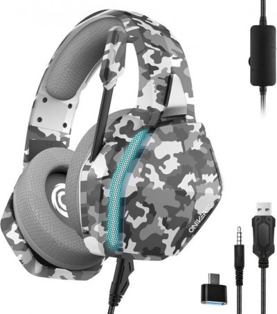 ONIVERSE Casque gaming filaire  Nebula Multiplateforme Camouflage urbain 