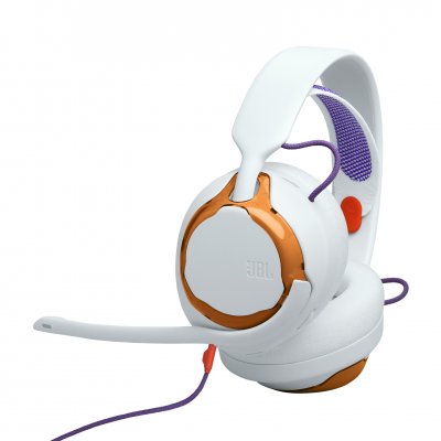 JBL Casque gaming multiplateforme filaire  Quantum 250 Blanc et Orange