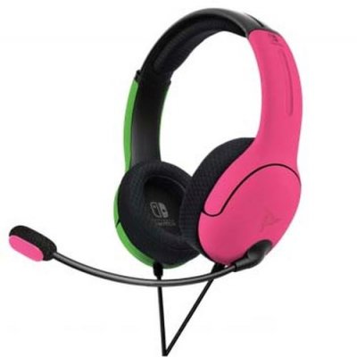 PDP Casque gaming  LVL40 Nintendo Switch Rose et vert 