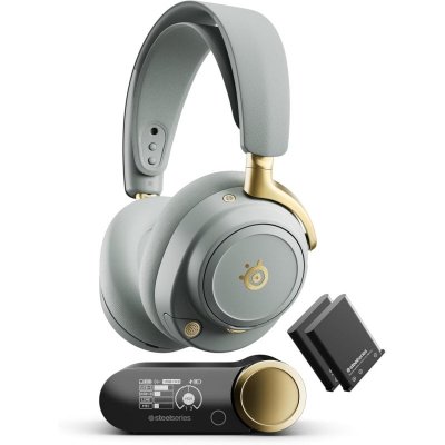 STEELSERIES Casque gaming sans fil  Arctis Nova Elite Sage & Gold