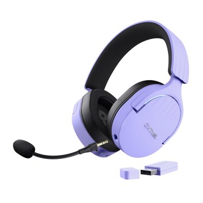 TRUST Casque Gaming Sans Fil Supra-Auriculaire  Gxt 491p Fayzo Pourpre