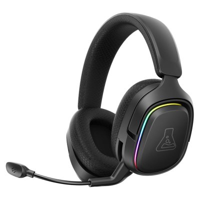 THE G LAB Casque Gaming Sans Fil The G-lab Korp Rubidium Rgb Noir 50 Mm Micro R&eacute;tractable