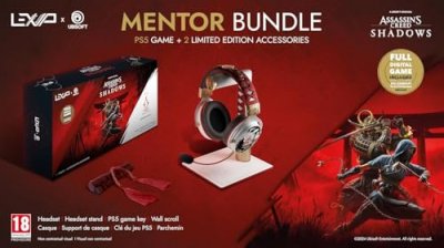 Casque Lexip Mentor Assasin's Creed Shadows + Support de casque + Jeu pour console PS5 