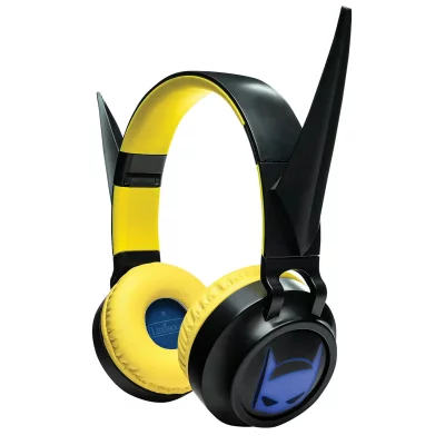 LEXIBOOK Casque lumineux pliable Bluetooth et filaire Batman avec limitation du volume