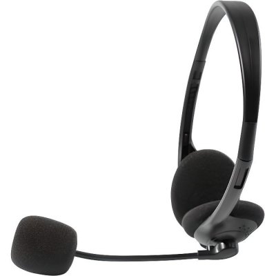 DEXLAN Casque-micro st&eacute;r&eacute;o jack 3.5 mm noir