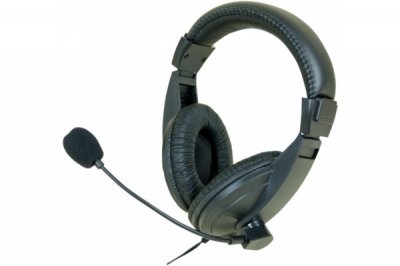 GENERIQUE Casque-micro st&eacute;r&eacute;ro jack 3.5 mm noir 