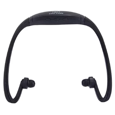 YONIS Casque MP3 sport sans fil lecteur audio Micro SD Running v&eacute;lo Noir