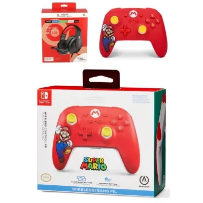 UNDER CONTROL Casque Nintendo Switch - Nintendo - Rouge - Filaire - Micro rabattable - Jack 35mm