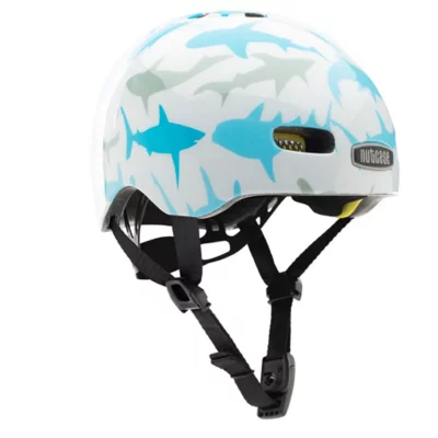 NUTCASE Casque  Baby Nutty Baby Shark Blanc et Bleu Taille XXS