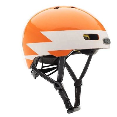 NUTCASE Casque  Little Nutty Lightnin' Orange et Blanc Taille XS