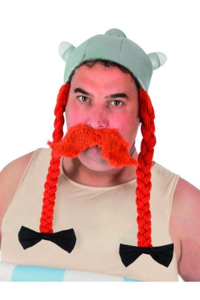 CHAKS Casque Ob&eacute;lix Adulte - Ast&eacute;rix et Ob&eacute;lix - Orange - Taille Unique